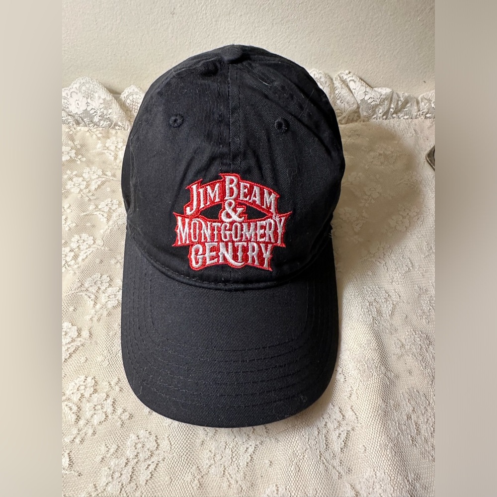 RARE ~ Jim Beam & Montgomery Gentry Black Hat ~ Adjustable ~ NEW